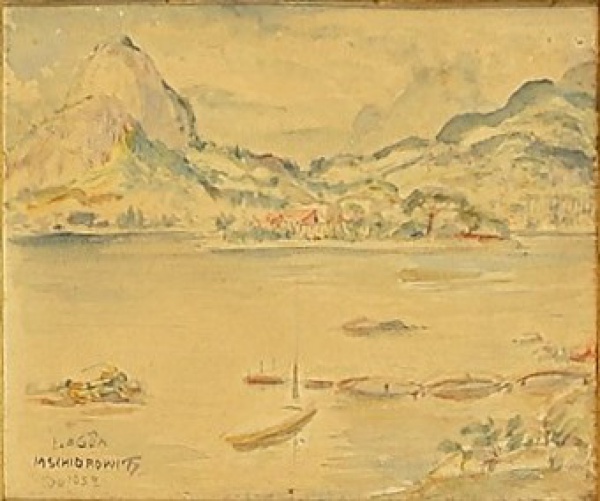 M Schidrowitz Lagoa Desenho Aquarelado