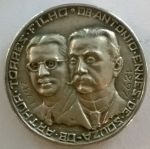 Medalha de prata 900 ,contrastada , comemorativa ao Centenário da Sociedade Nacional de Agricultura - Rio de Janeiro.