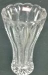 Vaso de cristal lapidado transparente. Alt. 25 cm