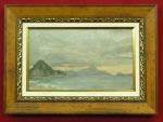 ARTHUR THIMOTEO DA COSTA. "Paisagem do Corcovado, Rio", óleo s/tela, 22 x 38 cm. Assinado e datado no cie, década de 20.