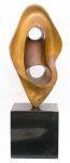 BRUNO GIORGI. "Ritmo". Escultura de bronze ( 43 cm).Assinado. Base de mármore preto (20 cm).Obra idêntica em tamanho natural, exposta na Avenida Presidente Wilson /RJ