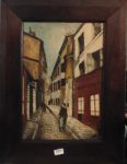 NOEMIA . "Rua de Paris", óleo s/madeira, 49 x 33 cm. Década de 40.