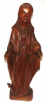 Arte popular - Jango, escultura de madeira, representando nossa senhora, alt  54 cm. Assinada datada e localizada,Tiradentes M. G. 87  ( defeito nas mãos )