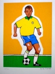 CARLOS FURTADO." Seleção Brasileira" serigrafia, tiragem 25/50, 30 x 20 cm