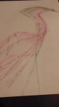 DOROTHY." Pássaros lilás ", pastel  32 x 45 cm