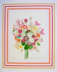 ELIANA CURY RESENDE." Flores " serigrafia, 70 x 50 cm