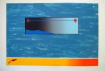 ZECA NAZARE." Composição em azul ", serigrafia , 50 x 70 cm