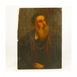 E.BIANCHINI. "Retratto di Tiziano", óleo s/madeira, 30,5 x 23 cm. Sem moldura