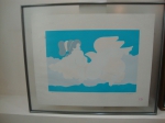 MILTON DACOSTA -"Figura", gravura, tiragem ,  medindo 62 x 75 cm. Assinada. Emoldurada com vidro.