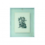 E.P.SIGAUD. "Domador de cavalos", gravura, tiragem 62/100,  35 x 26 cm. Emoldurado com vidro 51 x 41 cm