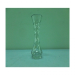 Pequena jarra solifleur em cristal lapidado. Alt. 18cm