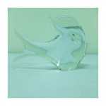 Peso de papel em cristal canadense do artista NING ASHOONA, representando Peixe. Acompanha certificado. Medidas 8 x 15 cm