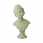 Busto feminino moldado em massa feita com resina e pó de mármore .Med :Alt:33 cm.