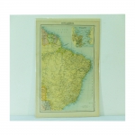 Mapa "South America (section 2)" - The citizen atlas. Ed. John Bartholomew & Co. No verso apresenta data estimada manuscrita 1898. Medindo 44 x 32 cm