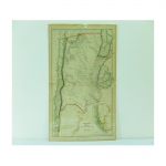 Mapa "La Plata, Chili", desenhado e gravado por J.Bartholomew, editado por Blackie & Son, Glasgow, Edinburg & London - pintado à mão com data manuscrita no verso 1859, medindo 55 x 38 cm