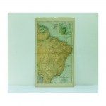 Mapa "South America NE", publicado em 1901, conforme manuscrito no verso, medindo 54 x 35 cm