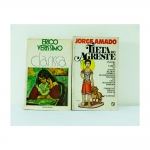 Lote com 2 livros, sendo: JORGE AMADO - "Tieta do Agreste", ed. Record; ERICO VERÍSSIMO "Clarissa", ed. Globo