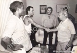 Fotografia PB; Ricardo Leone (O Globo) "Ney Matogrosso e outros"; med. 17 x 24cm, assinada no verso 08/01/1987