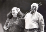 Fotografia PB; autor Leonardo Aversa (O Globo); "Dorival e Nana Cayme"; med. 18 x 15 cm; 25/05/1991