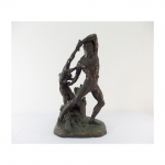 A. CANOVA - "Ercole e Lica". Escultura em bronze . Assinada. Altura 42cm.