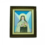 UBIRACI PINTO. "Santa Terezinha", acrílico s/tela, 50 x 40 cm. Assinado e datado 1996.(no estado)