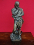 BEEA. Escultura em bronze representando Cristovão Colombo. Alt.  41cm