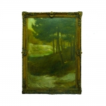 ARTHUR THIMOTEO DA COSTA. "Paisagem", óleo s/tela, 110 x 75 cm. Assinado e datado de 1914.