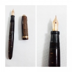 Uma caneta tinteiro PARKER VACUM na cor marrom - apesenta marcas de uso.