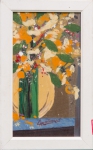 CARDINALLI - "Vaso de flores", óleo s/eucatex, medindo 22cm x 12cm. Assinado.