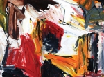 ROGERIO TUNES - " Abstrato" , acrílico sobre tela, 60 x 80 cm.  Assinado e datado no verso,2010.