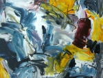 ROGERIO TUNES - " Abstrato" , acrílico sobre tela, 60 x 80 cm.  Assinado e datado no verso,2010.