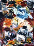 ROGERIO TUNES "Abstrato " , acrílico sobre tela, 140 x 115 cm.Assinado e datado, 2008