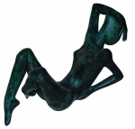OXANA NAROZNIAK - "APSARA IV". Na literatura da India Védica , eram mulheres celestiais que provocavam os homens e depois os abandonava. Escultura em bronze patinado, medindo 70cm x 96cm x 48cm. Assinada.