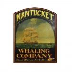 SEM ASSINATURA. "Nantucket - Whaling Company - main office on Dock nº 8", óleo s/madeira, 107 x 69 cm.