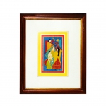 DJANIRA. " Anjos da anunciação", serigrafia, 24x 15 cm. Ed. Mario de la Parra, década 50.  Assinado na chapa. Emoldurada com vidro, 56 x 48 cm.