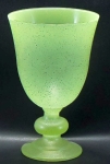 Taça de coleção, 18cm; contemporânea, vidro soprado e moldado no estilo murano. Na tonalidade verde-água. Muito bem conservada.