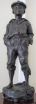 V.SZCZEBLEWSKI - "Mousse siffleur" escultura em bronze patinado, final do séc. XIX; med: 56 cm com a base
