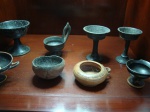 Conjunto de 8 peças utilitárias etruscas em barro sem datação específica