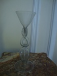 Taça em vidro procedente de antigo frasco de farmácia med. 23cm