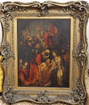Escola europeia, séc. XVIII, "Apresentação de Cristo" - OSM med: 64 x 47 cm e 87 x 77 cm emoldurado