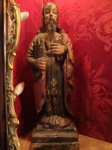 Imagem em madeira, sec. XVI, policromada e dourada representando São José, med: 71 cm