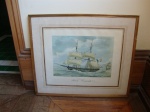 Lote com 12 gravuras de barcos de diferentes estilos, med. 52 x 62 cm, emolduradas e com vidro