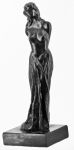 Escultura francesa em bronze representando Ninfa, esculpida, cinzelada e patinada. Base mármore, altura 29cm.
