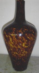 Artêmio Loretti  (Veneza)  Vaso em cristal de Murano, nas tonalidades do marrom. Altura 48 cm. Assinado