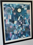 Poster reprodução Paul Klee, abstração, med. com moldura 85 x 65 cm. Estado de conservação bom. (11º andar)