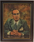 J. FIGUEROLA - Retrato, OSE, assinado CID, med. 77 x 58 cm, com moldura 90 x 71 cm. Estado de conservação bom