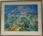 Poster Paul Cézanne, med. 63 x 75 cm, com moldura 67 x 79 cm. Patrimônio 117236. Estado de conservação bom