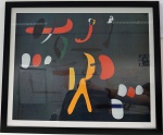 Poster Miró, med. 60 x 72 cm, com moldura 65 x 77 cm. Estado de conservação bom