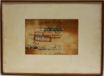 LENA BERGSON - Serigrafia P.A., med. 27 x 37 cm, com moldura 52 x 72 cm. Patrimônio 26119. Estado de conservação razoável (moldura com cupim e sem vidro)