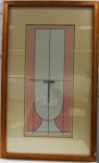 MILTON DACOSTA - Serigrafia 44/100, assinada CID, med. 78 x 35 cm, com moldura 114 x 70 cm. Patrimônio 26149. Estado de conservação bom